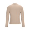 thumbnail image 6 of Women's Slim Fit Turtleneck Sweater, Lightweight Knit Pullover, Fall Winter Casual Top, Ribbed Knit Shirt, Everyday Basic Sweater, Cozy Crewneck Sweater Beige L, 6 of 6