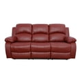 thumbnail image 5 of Ainehome Red Leather Reclining Sofa Living Room Recliner Sofa, 5 of 6
