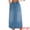 Light Blue, variant on Women's Denim Split Back Pockets Pencil Midi Jean Skirts XX-Large Light Blue