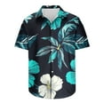 thumbnail image 5 of GERsome Hawaiian Shirts for Men Summer Short Sleeve Button Down Beach Shirts Cruise Vacation Shirts S-5XL, 5 of 5