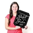thumbnail image 6 of Big Dot of Happiness Black Choose a Seat, Not a Side - Outdoor Lawn Sign - Wedding Ceremony Seating Yard Sign - 1 Piece, 6 of 7