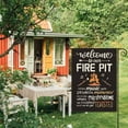 thumbnail image 2 of Welcome To Our Fire Pit Camping Garden Flag 12 x 18 Inch Double Sided, RV Campsite Campfire Camper Yard Outdoor Decoration, 2 of 6
