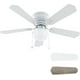 thumbnail image 1 of Ventilador de Techo Empotrado de 42" Ventilador de Techo Tradicional Blanco Mate con Cadena de Luz y Tracción - Diseño de Perfil Bajo - Uso en Interiores, 1 of 7