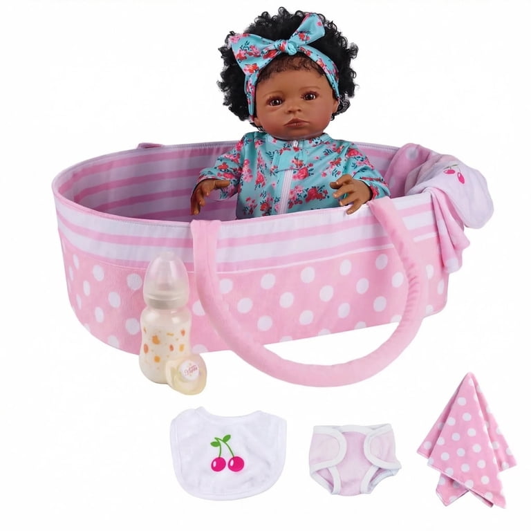 RSG 17-Inch Reborn Baby Doll with Bassinet and Accessories photo 2