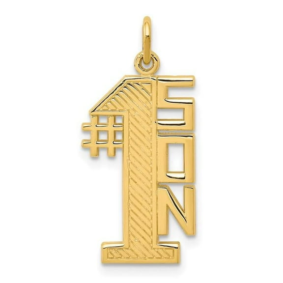 Finest Gold 10K Lined Design No.1 Son Charm