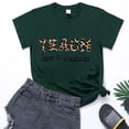 thumbnail image 2 of Pompotops T-Shirts Décontractés pour Femmes, Journée des Enseignants, Manches Courtes, Imprimé Lettre, Blouse, 2 of 6