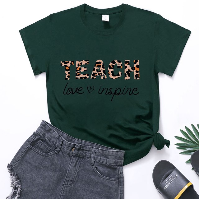 DPTALR T-Shirts Décontractés à Manches Courtes Imprimés de Lettres pour Femmes
