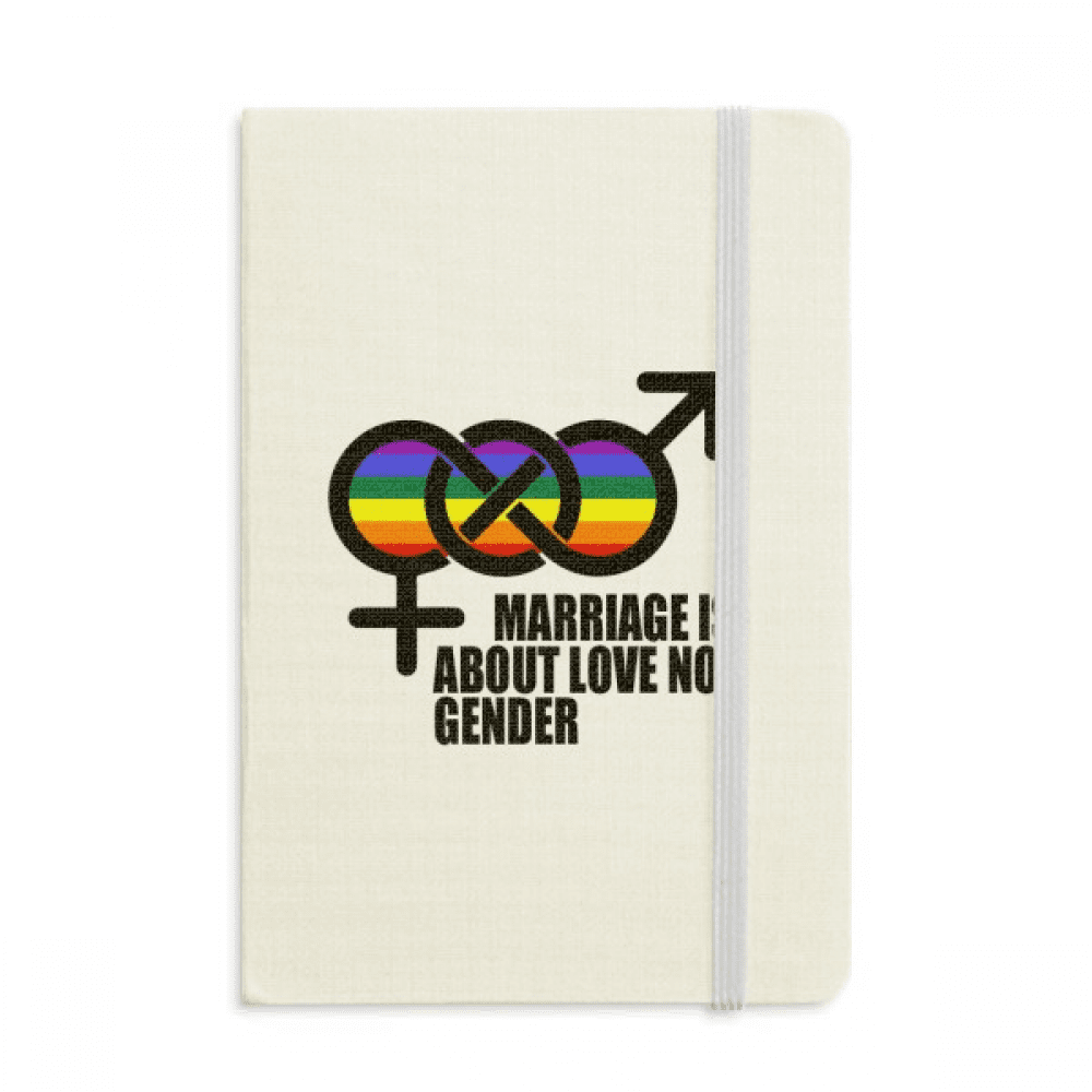 Marriage Is About Love Not Gender Notebook Official Fabric Hard Cover
