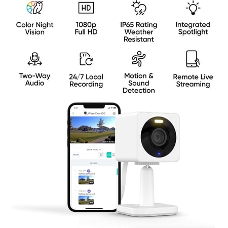 Wyze Cam OG 1080p Indoor/Outdoor Smart Cam w/ Night Vision - Image 5