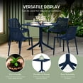 thumbnail image 3 of WestinTrends Playa 31.5" Square Plastic Outdoor Patio Dining Table for 4, Navy Blue, 3 of 6