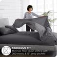 thumbnail image 3 of Ivy Union Microfiber Sheet Set - 4-Pieces - Breathable - Deep Pocket, Full, Forged Iron Gray, 3 of 6