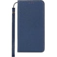 thumbnail image 6 of iPhone XR Genuine Cowhide Leather Wallet Case,Headset Winder,Flip Folio Magnetic Closure,Card Holder Slots,Kickstand,Cash Pockets Wrist Strap Cover Case for iPhone XR,6.1",Dark Blue, 6 of 17