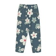 thumbnail image 5 of Bingfone Pajamas For Women,Blue Flower Pajama Pants With Pockets-X-Large, 5 of 9