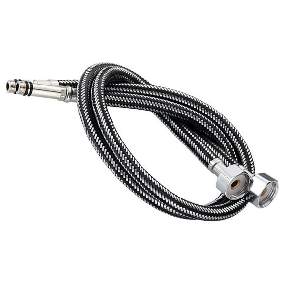 Homoyoyo 2-Pack Stainless Steel Faucet Supply Lines Flexible Hose with Easy Connect for Kitchen and Bathroom