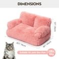 thumbnail image 2 of Mewoofun Pet Bed for Cats & Small Dogs, Washable Puppy Sleeping Bed Cat Couch Pet Sofa Bed, Soft Calming Cat Sofa Beds for Indoor Cats Anti-Slip Bottom (Pink), 2 of 8