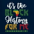 thumbnail image 6 of Wild Bobby It's The Black History For Me Black Pride Men Graphic Tee, Navy, Large, 6 of 6
