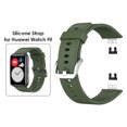 thumbnail image 1 of Bandas de silicona + Correa de reloj con hebilla Reemplazo para Huawei Fit Watch (Verde oscuro), 1 of 6