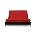 thumbnail image 2 of Premium Cotton/Polyester Futon Cover by Prestige Furnishings - Solid Collection - Solid Red - Twin Size (39" x 75"), 2 of 6