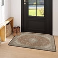 thumbnail image 6 of Washable Vintage Kitchen Mat 31"x20" Non Slip Soft Plush Low Profile Kitchen Rug, Distressed Medallion Oriental Style Sink Mat for Laundry Room Bedroom Office, 6 of 6