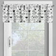 thumbnail image 4 of Ambesonne Tea Party Valance & Curtain, Timeless Teapots, 55"x45", Black White, 4 of 7