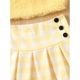thumbnail image 6 of LMLYSoH Kids Girl Summer Outfit Casual Plush Sleeveless Camisole Elastic Plaid Pleated Skirt with Crossbody Bag Set for Toddler, 6 of 9