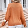 thumbnail image 4 of Nmnitkp Sweaters for Women Soft and Comfortable Women Long Sleeve Large Round-Neck Button Down Sweater Casual Ribbed Loose Knit Sweater Casual Relaxed Fit Pullover Jumper, 4 of 8