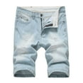 thumbnail image 2 of Jeans for Men, Ripped Jeans for Men, Mens Ripped Trunks Stretchy Washed Jeans Trunks Cut-Off Classic Biker Jeans Trunks, 2 of 6