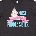 thumbnail image 4 of Inktastic Most Magical Middle Sister- Cute Unicorn Youth T-Shirt, 4 of 5
