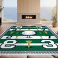 thumbnail image 2 of Design&I 6'x9' Ultra Soft Area Rug, Ball Sport Scoreboard Design With Tee Motif And Striped Border Golf Flowing None Fluffy Washable Non Shedding for Guest Room Bedroom Living Room, 2 of 7