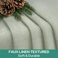 thumbnail image 2 of 100% Linen Blackout French Door Curtains, Privacy Door Window Curtains, 26 X 40 Inch Room Darkening Blinds, Thermal Insulated Shades for Bedroom, 1 Panel, Sage Green, 2 of 9