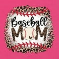 thumbnail image 2 of Wild Bobby, Baseball Mom Jaguar Print Sports Ladies Racerback Tank Top, Raspberry, Large, 2 of 5
