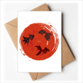 thumbnail image 1 of Cartes de Voeux de portrait de Cercle de Poisson Rouge du Japon Vous Êtes Invités Invitations, 1 of 3