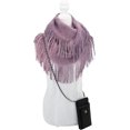 thumbnail image 2 of Knit Infinity Scarf – Women Woolen Warm Scarf with Fringes – Circle Loop Scarves, 2 of 5