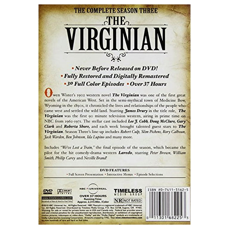 その他 Virginian: Season 3 [DVD] [Import] The Virginian: The Complete Third Season (DVD), Timeless Media