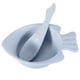 thumbnail image 1 of Durable bebé niño paja de trigo en forma de pescado tazón con cuchara (azul), 1 of 8