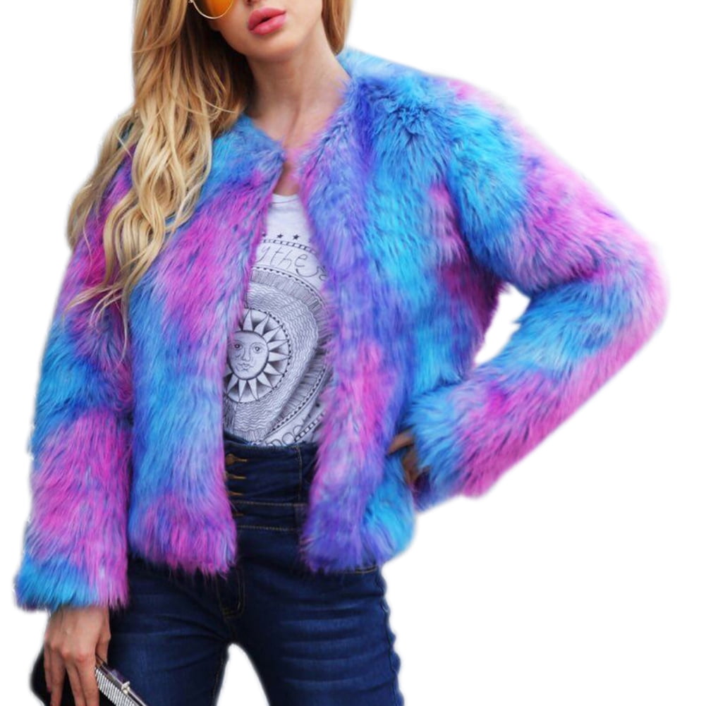 plus size faux fur jacket