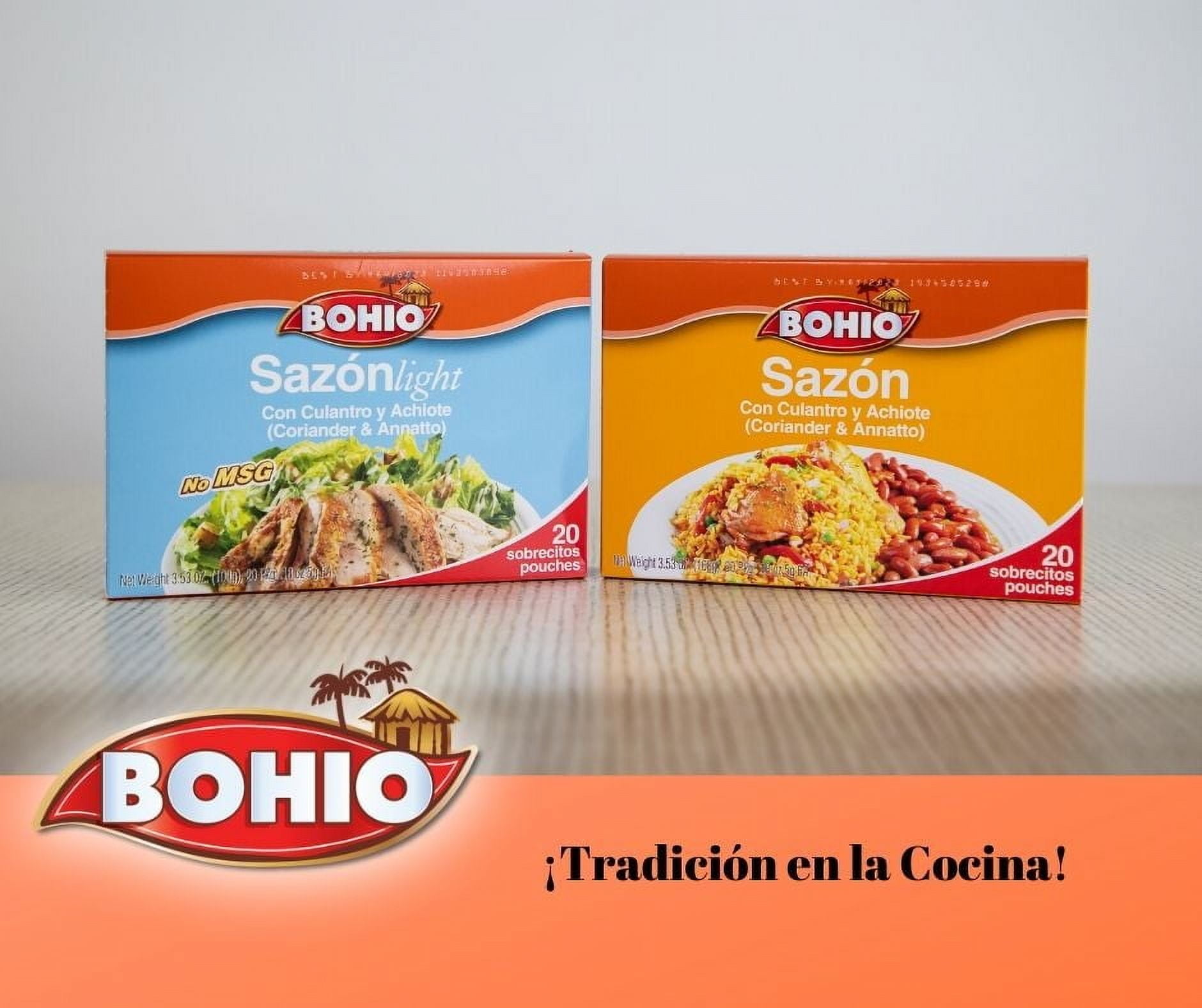 Bohio Sazon Con Culantro Y Achiote, Calorie Free Fat Free Carb Free, 20 Pouches 3.53oz Box