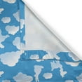 thumbnail image 4 of Ambesonne Cloud Valance Pack of 2, Clouds Duck Bear and Rabbit, 42"X12", Blue and White, 4 of 5