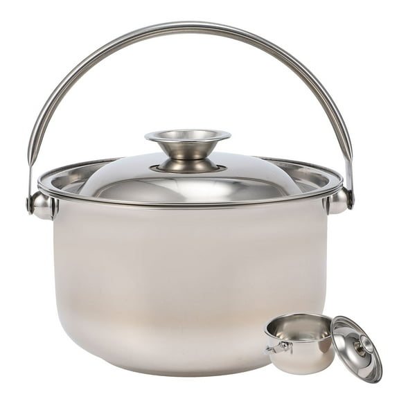 Stainless Steel Soup Pot 1 Set Multipurpose Heat Resistant Stewing Pot for