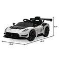 thumbnail image 7 of Kidzone 12V Ride On Car for Kids,Licensed Maserati GT2 Electric Battery Powered Sports Car Toy w/ Remote Control & Manual Drive, LED Lights, Bluetooth & USB & AUX Port - White, 7 of 7