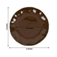 thumbnail image 2 of Efavormart 10 Pack Hard Plastic Dessert Plates with Gold Ruffled Rim, Heavy Duty Cinnamon Brown Disposable Salad Appetizer Dinnerware 6", 2 of 10