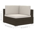 thumbnail image 3 of vidaXL Chaises d'Angle Sectionnelles 2 Pcs avec Coussins en Rotin Synthétique Brun, 3 of 3