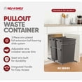 thumbnail image 2 of Rev-A-Shelf Double Pullout Trash Can 35 qt. for Kitchen, Gray, RV-18KD-13C-S, 2 of 10