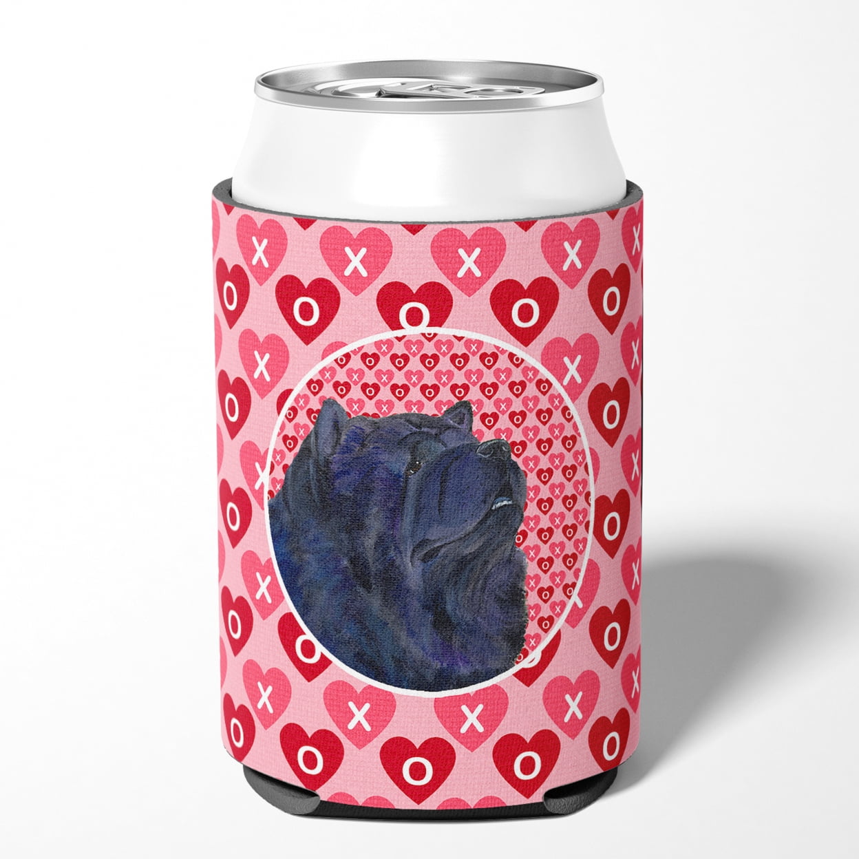 Carolines Treasures SS4501CC Chow Chow Hearts Love and Valentines Day Portrait Can or Bottle Hugger Can Hugger