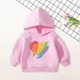 thumbnail image 2 of KPOPLK Boys Fashion Hoodies Kids Long Sleeve Hooded Sweatshirts Fall Winter Pullover Top Pink Size 3-4 Years, 2 of 7