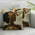 thumbnail image 3 of Nawypu Boho Pillow Covers Set, African American Gifts for Black Women, Flannel African Gifts for Women, Boho Pillow Covers, African Decorations for Home, Boho Decor, 3 of 5