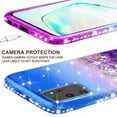 thumbnail image 5 of For Samsung Galaxy Note 20 Ultra Case w/[Temper Glass] Cute Glitter Liquid Quicksand Floating Sparkle Bling Girls Women - Purple/Blue, 5 of 5