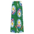 thumbnail image 6 of Breakfast Pattern Eggs Bacon Mugs Women's Casual Wide Leg Pants Comfort Pockets Elastic Waist Loose Fit Pants, 6 of 7