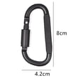 thumbnail image 2 of 5 Pcs Carabiner Clip Aluminum D-Ring Locking Durable Strong and Light for Outdoor Camping, 2 of 5