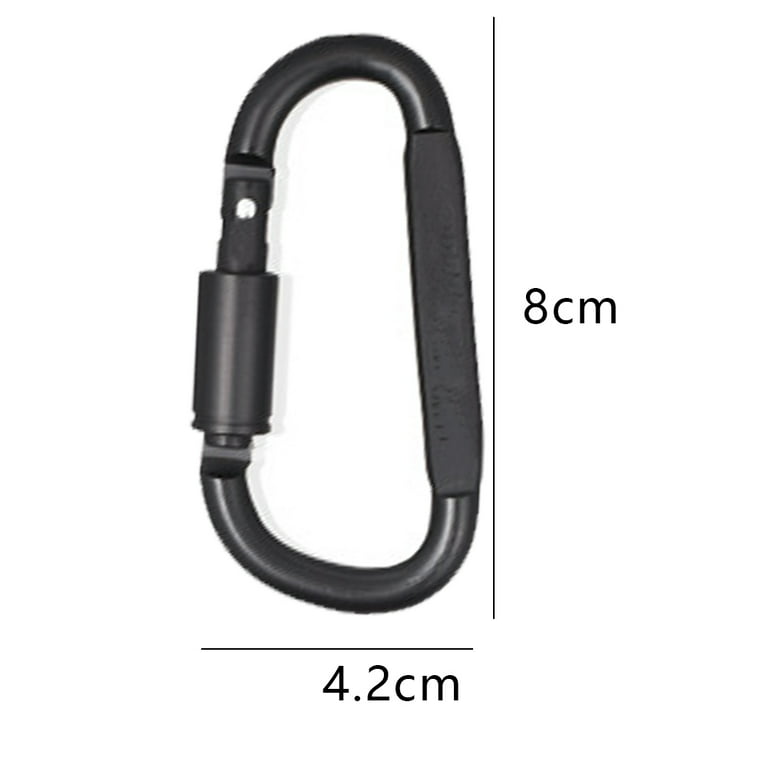 KINLINK 10 Pack Black Carbon Steel Carabiner Clip, 1.57 inch Heavy Duty  Spring Snap Hook, Small Caribeener Clips for Outdoor Camping, Swing,  Hammock